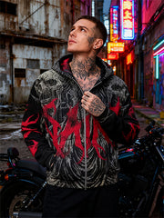 Limited edition horror sweatshirt with hand painted scenes of hell