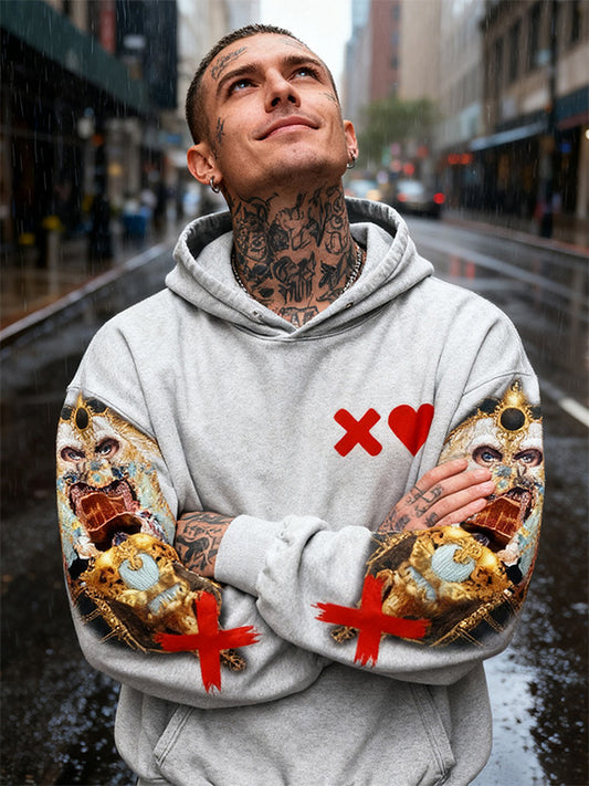 Super new handsome retro music cover trendy sweatshirt