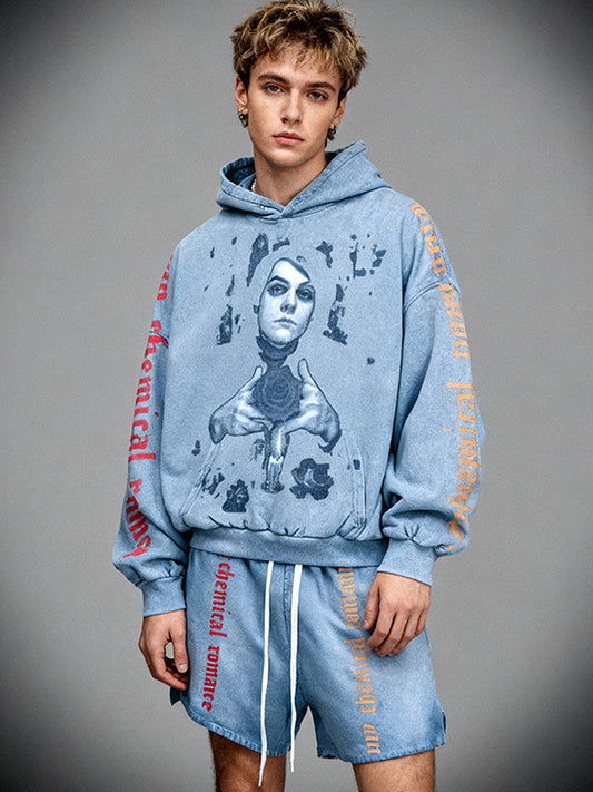 Vampire Medieval Retro Print Sweatshirt