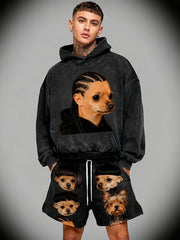 Dirty braids handsome hip-hop funny trendy sweatshirt