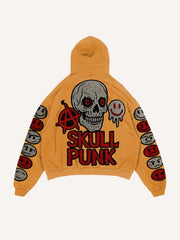 High-end washed sweatshirt with sparkling patch print