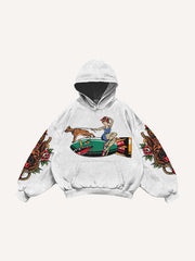 Creative Sexy Retro Girl Bomb Print Sweatshirt