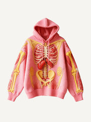 A quirky eccentric Santa Claus anatomical human body print sweatshirt