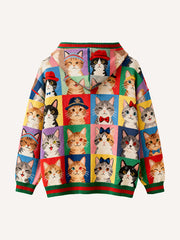 Cute Animal Kitty Squad Collection Adorable Hooded Sweatshirts
