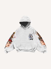 Retro girl print sweatshirt