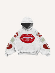 Sexy Monroe girl print distressed street style sweatshirt