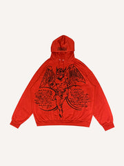 Kapuzenpullover mit Figure&Wing-Grafikdruck und schrägen Taschen