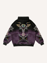 Giant Eye Print Sweatshirt with Tears Flowing Like a River