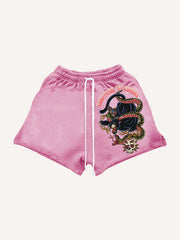 Tengshe Black Panther Skull Shorts