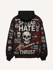 Limited edition artist hand-painted print Halloween sweatshirt