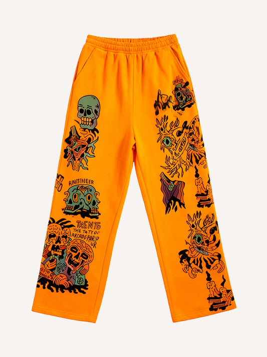 Little Monster Big Battle Y2K Classic Trendy Hooded Pants