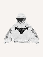 Kapuzenpullover mit Figure&Wing-Grafikdruck und schrägen Taschen