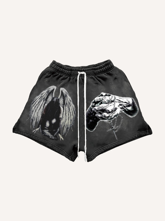 Angels Everywhere Print Shorts