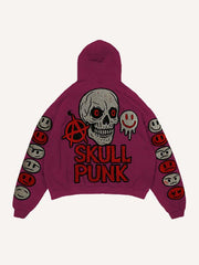 High-end washed sweatshirt with sparkling patch print