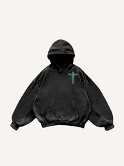 Angel or devil in our thoughts printed sweatshirt