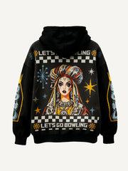 Watching Christ DJing Virgin Mary multicolored humorous sweatshirt