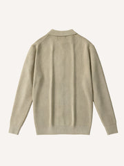 Collared button-down cardigan button-down knitted breathable sweater