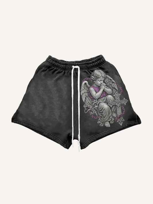 Holy Cross Artist Makes Vintage Angel Bless Me Shorts
