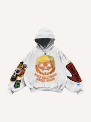 Halloween pumpkin head funny print fashion sweatshirt