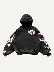 Angel and Devil is Son Hand-painted Trendy Bat Sweatshirt