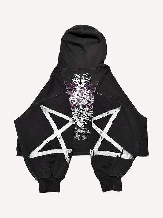 Devil Pentagram Artist Summoning Ritual Washed Sweatshirt