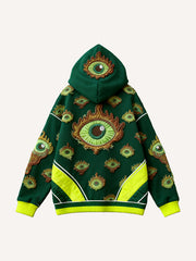 All-Seeing Eye Embroidered Textured Gazing Eye Sweatshirt