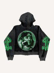 Franklin's portrait recreated on US dollar bills printed sweatshirt