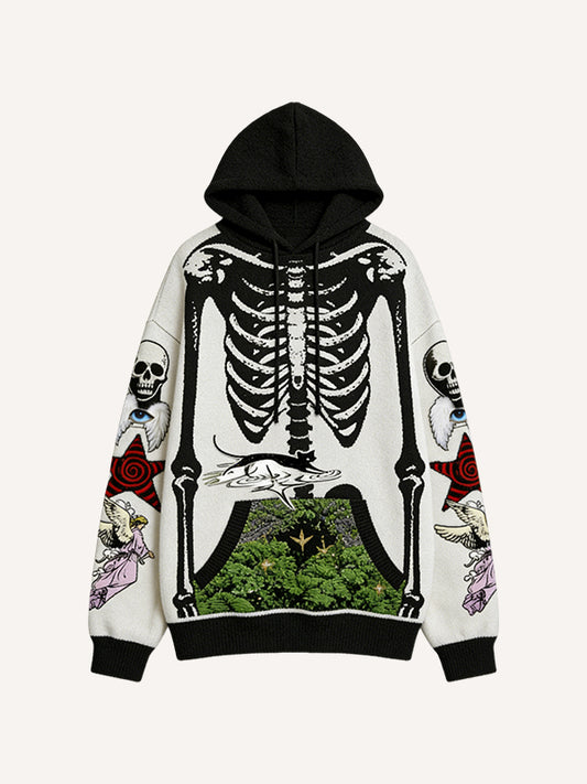 Hand-painted style printed high-end warm printed sweatshirt