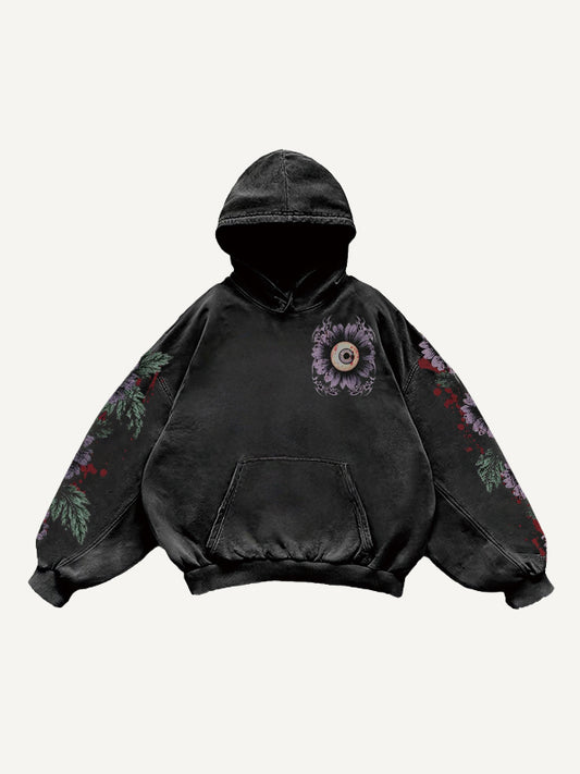 Eye of Hell hand-painted art illustration sweatshirt