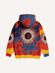 Anime-style hand-drawn hoodie where the sun is not always bright