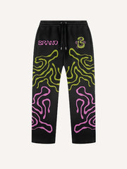 Creative snake print trousers