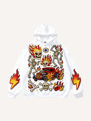 Hellfire vs Alien Monsters Script Hoodie