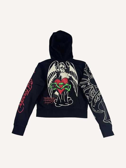 Hand-painted high-definition scanned printed cross angel sweatshirt