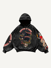 Tengshe Black Panther Skull Sweatshirt