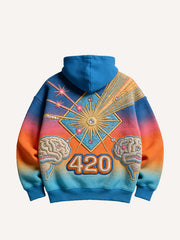 Alien Bizarre Creatures 420 Theme Hoodie