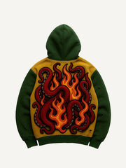 Kraken Skeleton Sea Monster Hoodie