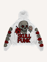 High-end washed sweatshirt with sparkling patch print