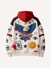 American Spirit in My Heart Essential Gift for Family Graphic Print Hoodie