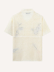 Knitted Crochet Collared Comfortable and Breathable Shirt