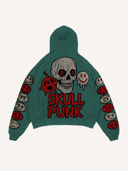 High-end washed sweatshirt with sparkling patch print