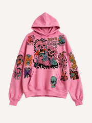 Little Monster Big Battle Y2K Classic Trendy Hooded Sweatshirt
