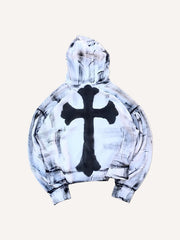 It is both a demon and a faith a hand-painted street style hoodie