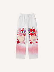 Love needs understanding Corduroy printed trousers