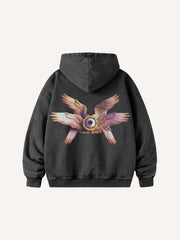 One thought can lead to hell another to heaven Water-washed hoodie