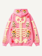 Multi-color cute skull candy man sweatshirt
