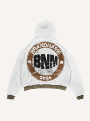 Abstract art US Presidential dollar bill print sweatshirt