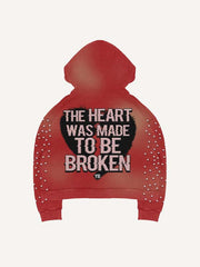 Eye&Graphic Print Zip Up Hooded Coat