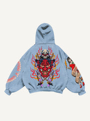 Tengshe Black Panther Skull Sweatshirt