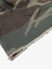 Retro Double Waist Camouflage Barrel Jeans