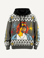 Watching Christ DJing Virgin Mary multicolored humorous sweatshirt